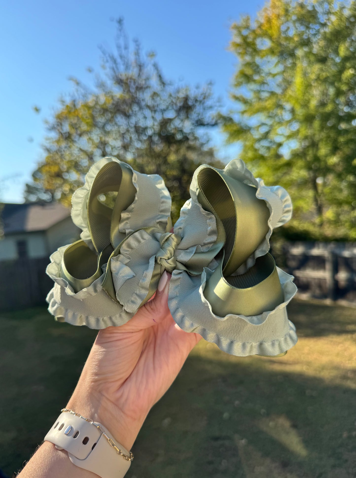 Sage Double Ruffle