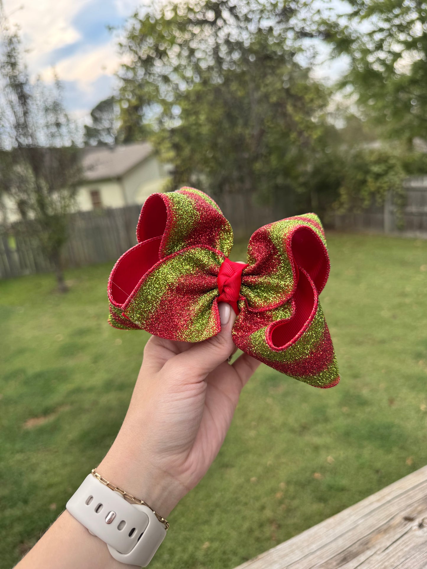 Red & Green Glitter 5 In