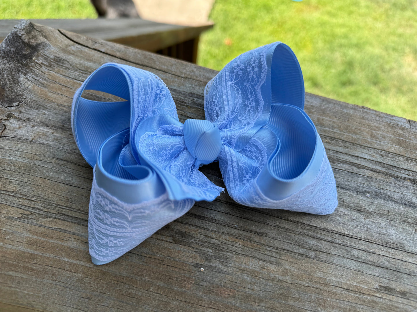 Dusty Blue Satin & Lace