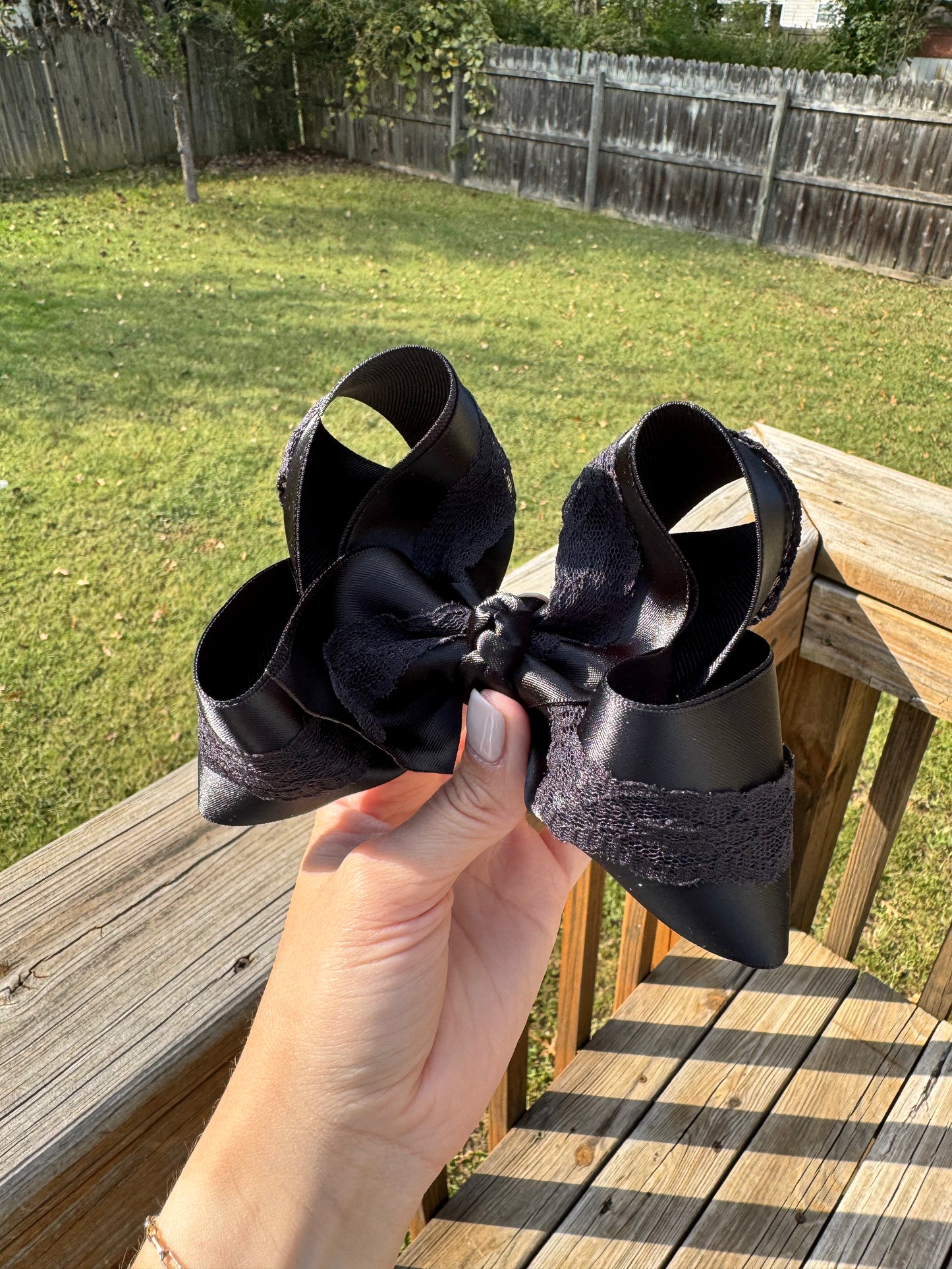 Black Satin Lace