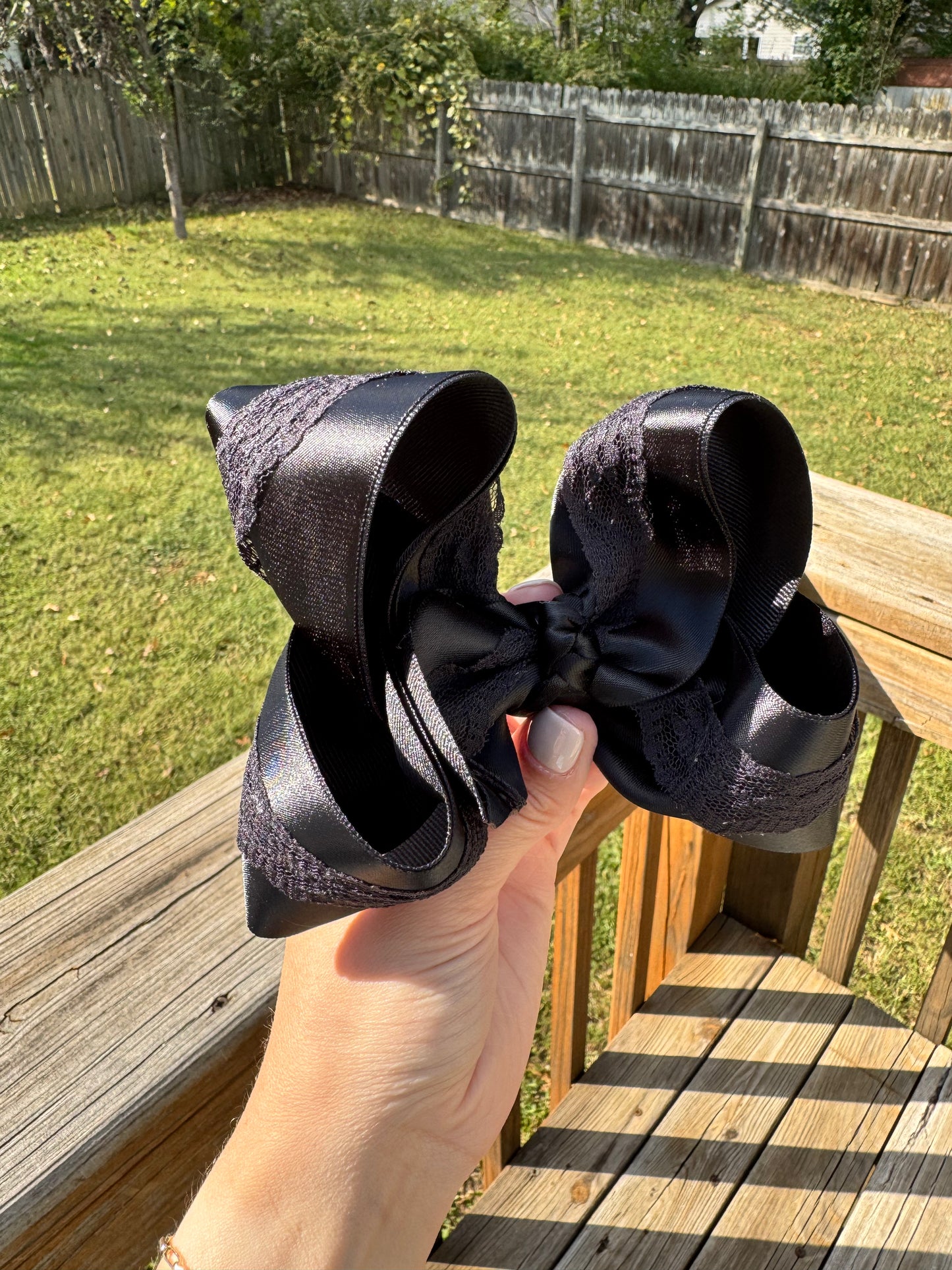 Black Satin Lace