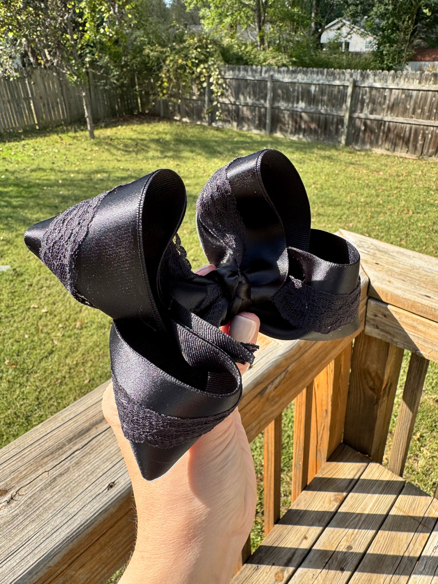 Black Satin Lace