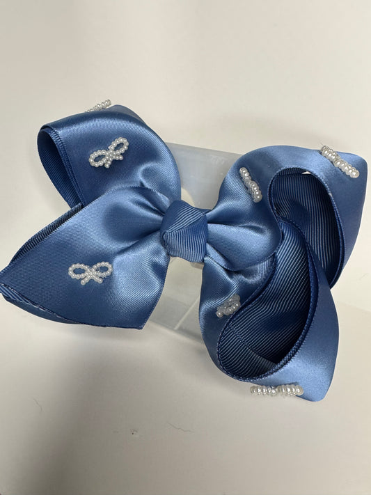 Antique Blue with Pearls