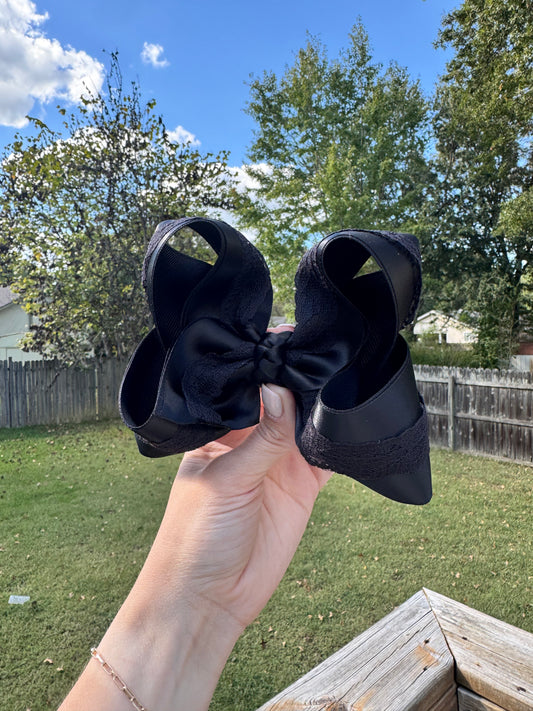 Black Satin Lace
