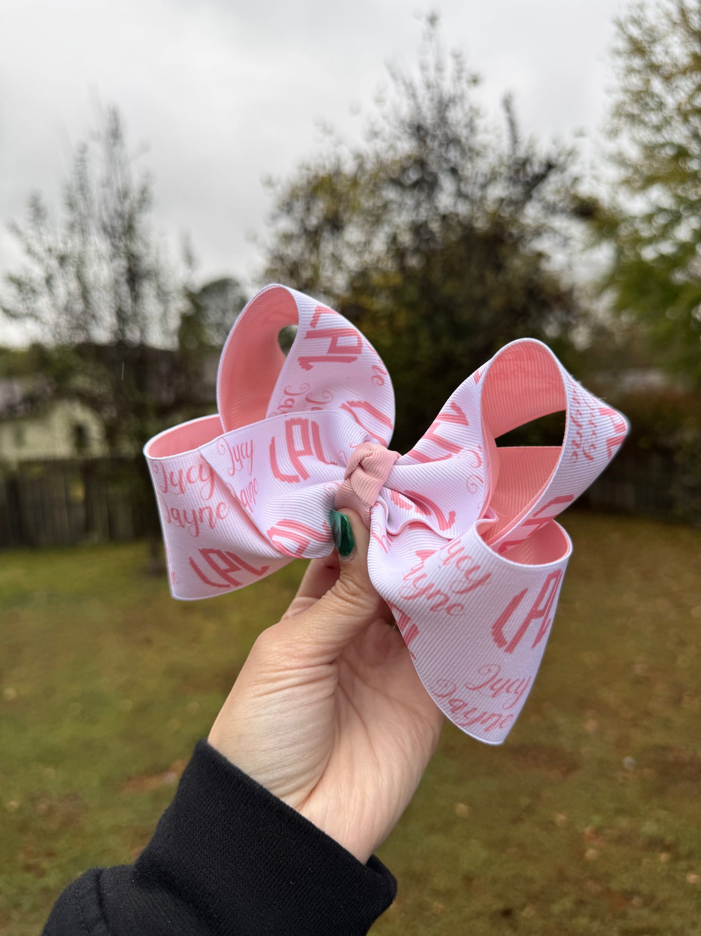 Monogram Pink Bow