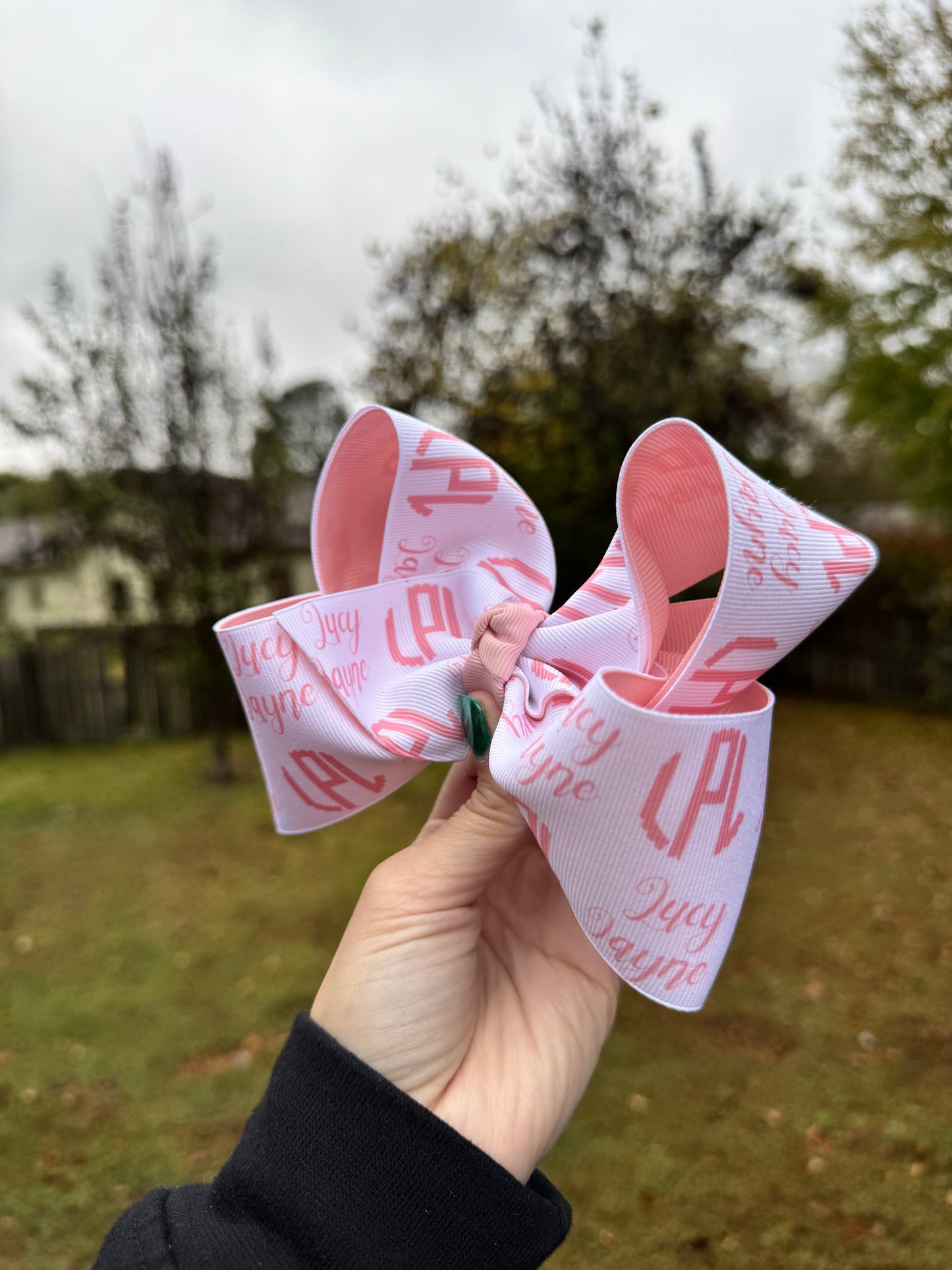 Monogram Pink Bow